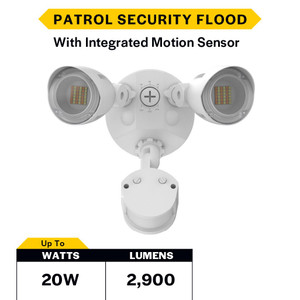 Halco 25594 - Patrol Security Flood - CCT Selectable - Motion Sensor