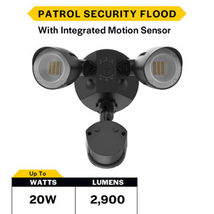Halco 25595 - Patrol Security Flood - CCT Selectable - Motion Sensor