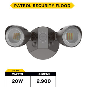 Halco 25596 - Patrol Security Flood - CCT Selectable - 10/15/20W Wet Rated
