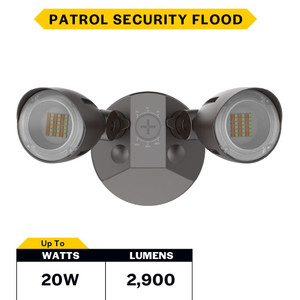 Halco 25596 - Patrol Security Flood - CCT Selectable - 10/15/20W Wet Rated 