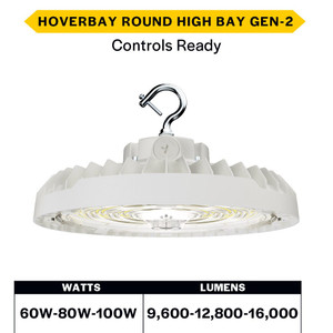 Halco 30400 - HoverBay Round High Bay - CCT Selectable - Lumen & Beam Selectable