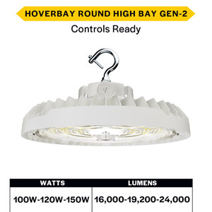 Halco 30402 - HoverBay Round High Bay - CCT Selectable - 100/120/150W