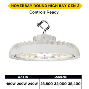 Halco 30406 - HoverBay Round Highbay - CCT Selectable - 180-240W 