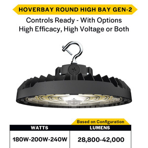 Halco 30448 - HoverBay Round High Bay - CCT Selectable - Lumen Selectable 