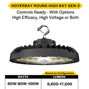Halco 30450 - HoverBay Round High Bay - CCT Selectable - 60/80/100W