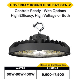 Halco 30450 - HoverBay Round High Bay - CCT Selectable - 60/80/100W 