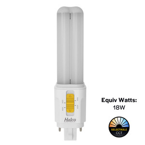 Halco 82850 - LED Double Tube Plug-In Lamp - CCT Selectable - Hybrid Type A/B