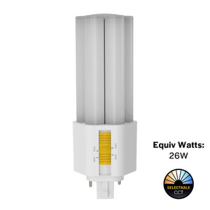 Halco 82856 - LED Triple-Tube Plug-In Lamp - CCT Selectable - Type B GX24D Base 