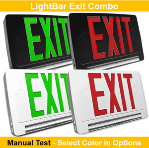 Halco 97130 - LightBar Exit & Emergency Combo - Green - 90min Battery Backup
