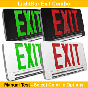 Halco 97130 - LightBar Exit & Emergency Combo - Green - 90min Battery Backup 