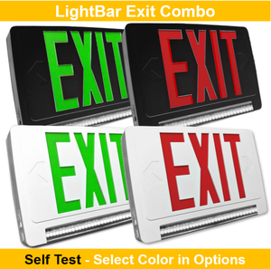 Halco 97136 - Exit/Emergency LightBar Combo - Green Legend - 90min Backup