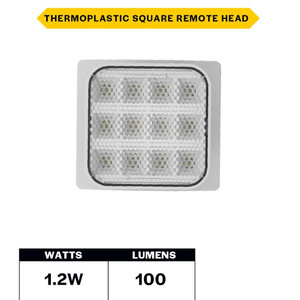 Halco 98053 - Emergency Remote Head Single Square - 1.2W - Damp Rated 