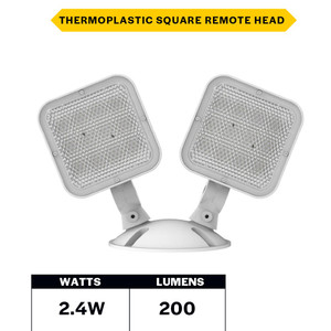 Halco 98058 - Outdoor Remote Head Double Square White - 2.4W - Wet Rated