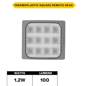 Halco 98069 - Remote Head Indoor Single Square - 1.2W - Adjustable Beam 