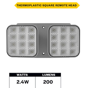 Halco 98070 - Remote Head Indoor Double Square - 2.4W LED - Damp Rated 