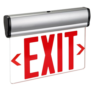 Topaz ESEL/SFS/RCL/B-NYC - Edgelit Clear Exit Sign - NYC Approved - Battery Backup