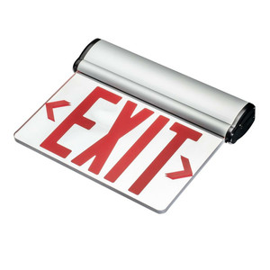 Topaz ESEL/DFS/RMR/B-NYC - Edgelit Mirror Exit Sign - NYC Approved - 90-Min Battery Backup 