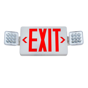 Topaz ESC/LED/RW/RC - White LED Exit/EM Combo - Red Legend - 90-Min Battery Backup