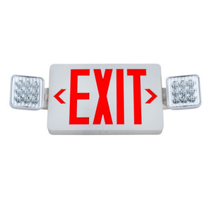 Topaz ESC/LED/RW/RC - White LED Exit/EM Combo - Red Legend - 90-Min Battery Backup 