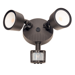 Topaz SL/24W/40K/BZ/MS - 24W Security 2-Head Flood Light - 4000K - Motion Sensor 