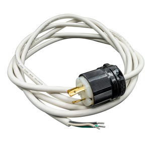 Topaz CSL820-12-WH - 12ft White Cord Accessory - NEMA L8-20 Twist Lock Plug 