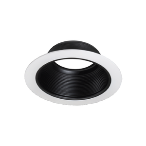 Topaz RT602BL/WH-OV6-28 - 6in Can Trim - Black with Wide White Goof Ring - R40/BR40