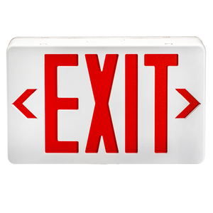 Topaz ES/LED/RW/B - White LED Exit Sign - Red Legend - 90-Min Battery Backup