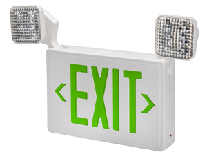 Topaz ESC/LED/GW - LED Exit/EM Combo - Green Legend - 90-Min Battery Backup