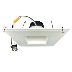 Topaz RTL6-SQ-9W-CS-WH - 6in LED Retrofit Square Downlight - CCT Selectable - 9W Damp Rated