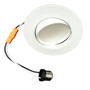 Topaz RTL4-ADJ-7W-CS-WH - 4in LED Gimbal Downlight - CCT Selectable - 6.5W Adjustable