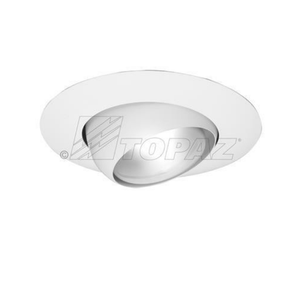 Topaz RT403WH-28 - 4in All-White Can Eyeball and Trim - Fits R20/PAR20