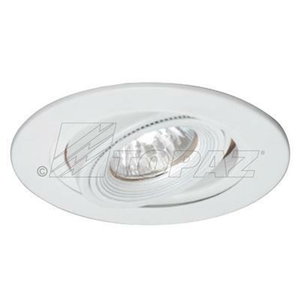 Topaz RT406WH/LV-28 - 4in Low-Volt Gimbal Shallow Baffle Trim - MR16 GU5.3