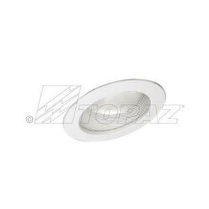 Topaz RT602WH/SC-28 - 6in Slope Can Trim - All White - BR40/PAR38 Compatible 