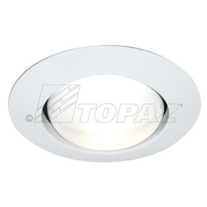 Topaz RT604WH-28 - 6in All-White Open Trim - 8in OD - Fits BR30/PAR30