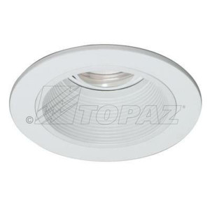 Topaz RT401WH/LV-28 - 4in Low Voltage Can Trim - GU5.3 MR16 Compatible - White 