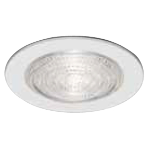 Topaz RT609WH/FL/P-28 - 6in Can Trim, Fresnel Glass Shower Ring - White - Wet Rated