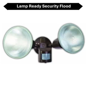 Topaz L5999BR - Lamp-Ready 2-Head Security Flood - Bronze - Motion Sensor 60 ft
