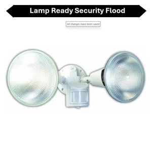 Topaz L5999WH - Lamp-Ready 2-Head Security Flood - White - Motion Sensor