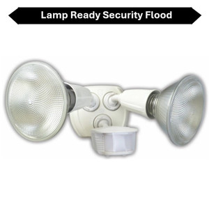 Topaz L6003WH - Lamp-Ready 2-Head Security Flood - White - Motion Sensor 