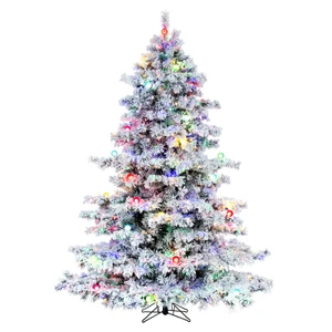 Vickerman A806349LED - 4.5 ft Flocked Alaskan Pine Prelit Multi-colored LED Christmas Tree