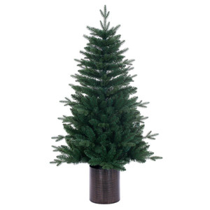 Vickerman B245045 - 4.5 ft Potted Spruce Unlit Christmas Tree
