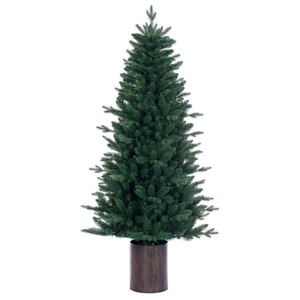 Vickerman B245060 - 6.5 ft Potted Spruce Unlit Christmas Tree