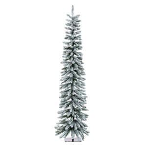 Vickerman G232560 - 6 ft Snowy Flocked Alpine Unlit Christmas Tree