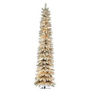 Vickerman G232561LED - 6 ft Snowy Flocked Alpine Prelit Warm White LED Christmas Tree