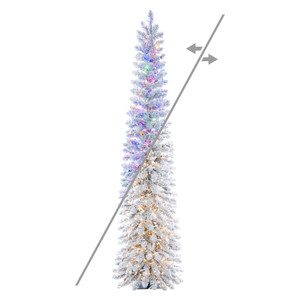Vickerman G232563LEDCC - 6 ft Snowy Flocked Alpine Prelit Color Changing LED Christmas Tree
