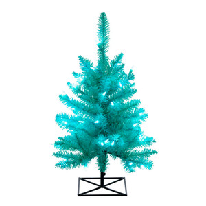 Vickerman K160921LED - 2 ft Aqua Fir Prelit Aqua LED Christmas Tree 