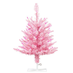 Vickerman K163721LED - 2 ft Pink Fir Prelit Pink LED Christmas Tree 