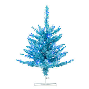 Vickerman K164221LED - 2 ft Sky Blue Fir Prelit Sky Blue LED Christmas Tree 