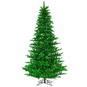 Vickerman K165746LED - 4.5 ft Green Tinsel Fir Prelit Green LED Christmas Tree