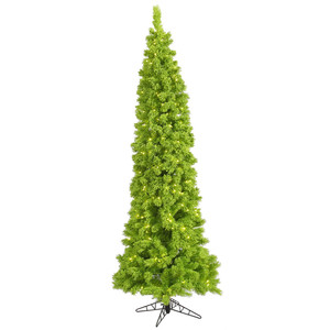 Vickerman K168593LED - 12 ft Flocked Lime Fir Prelit Lime LED Christmas Tree